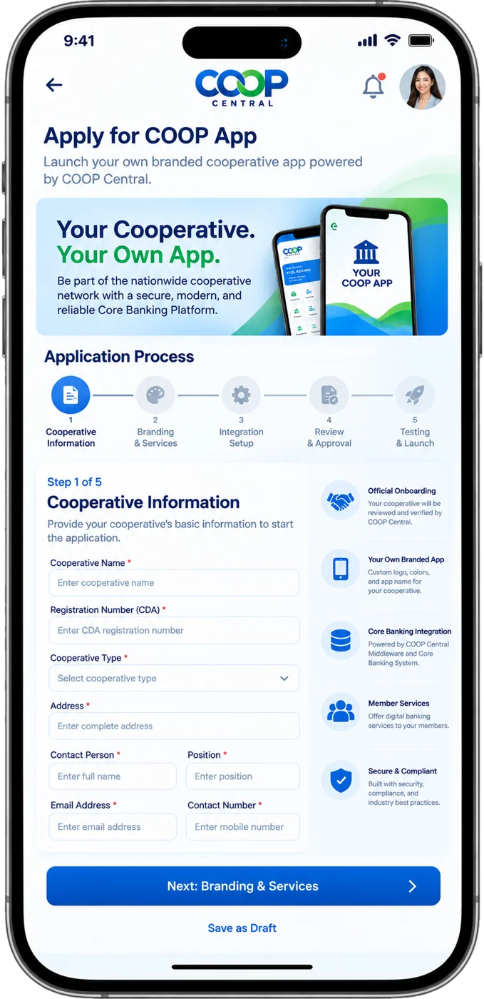 Step 1: Cooperative Information form